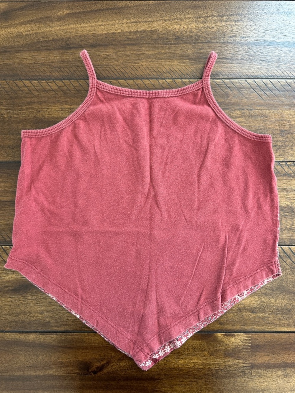 Shyanne Dusty Rose Bandana-Print Handkerchief Hem Tank - Picture 2 of 2